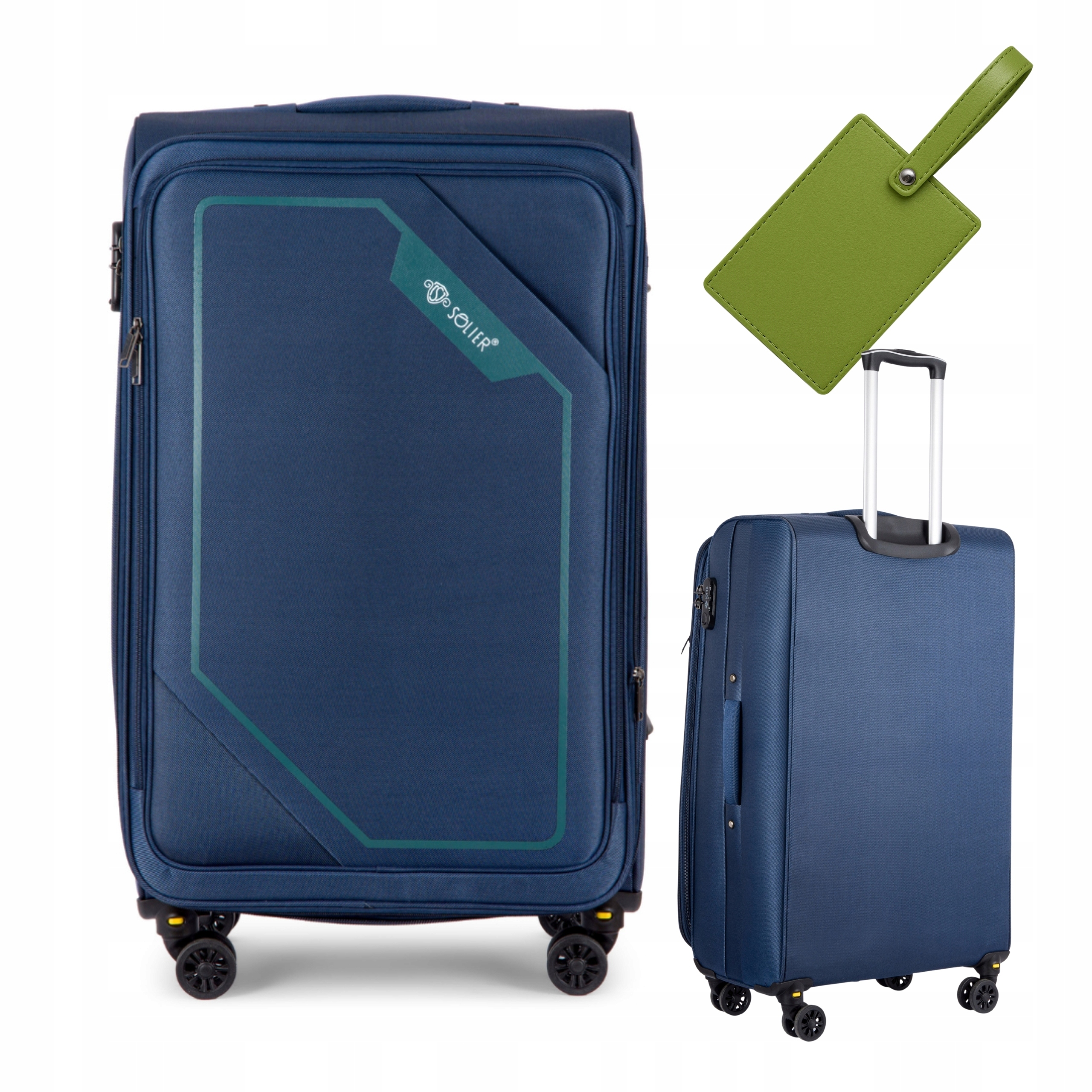 Cestovní kufr na kolečkách, velký, měkký, látkový, Premium Dárek