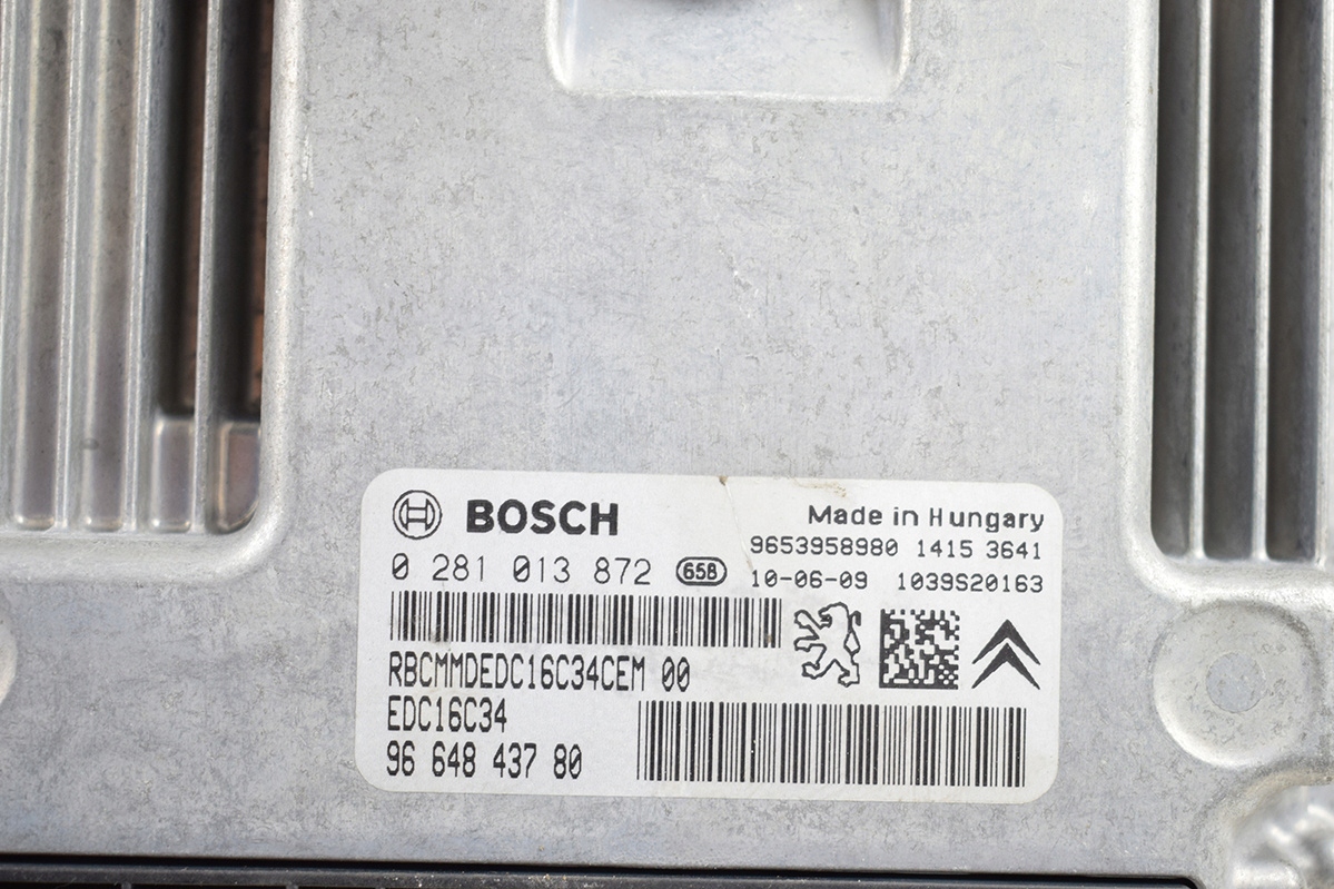 computer control unit of the engine CITROEN 0281013872