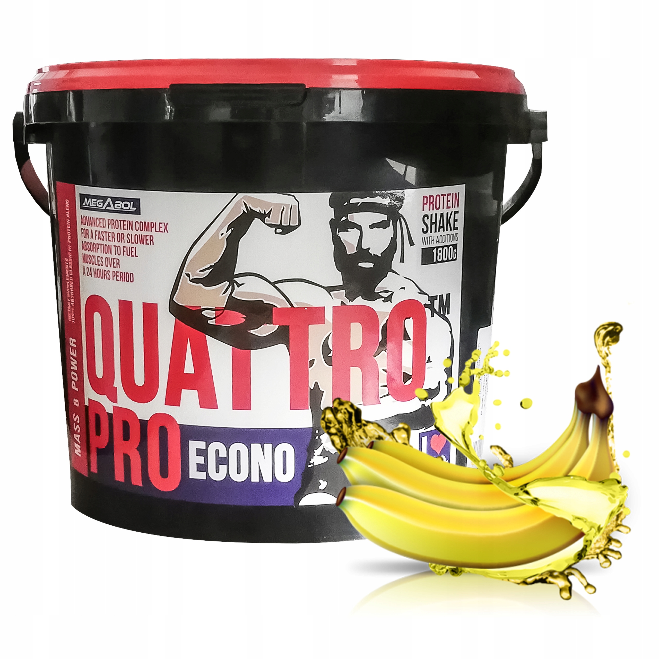 Protein Megabol Quattro Pro 1800 g Banán Směs Wpc Doplněk Stravy Prášek