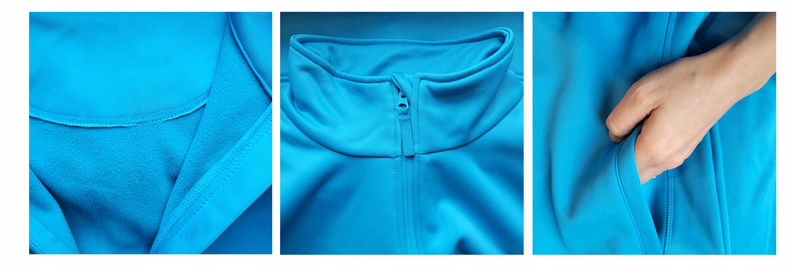 BLUZA MĘSKA ciepła rozpinana SPORTOWA z polarem pod nadruk NIEBIESKA M Kolekcja ACTIVE