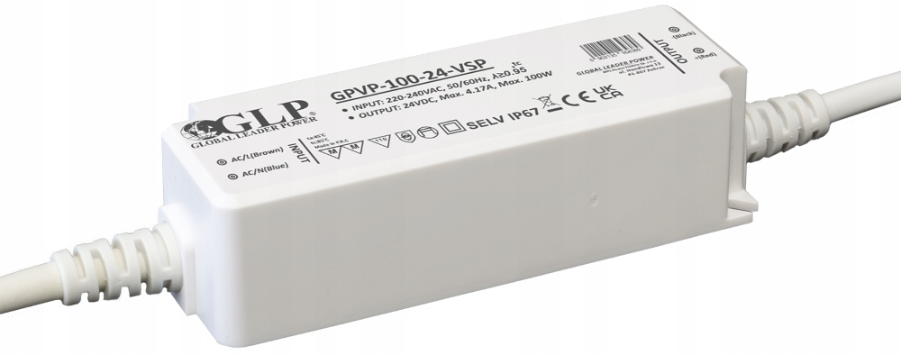Zasilacz Impulsowy Stałonapięciowy Do Taśm Pasków Led IP67 24V 100W Pfc Glp