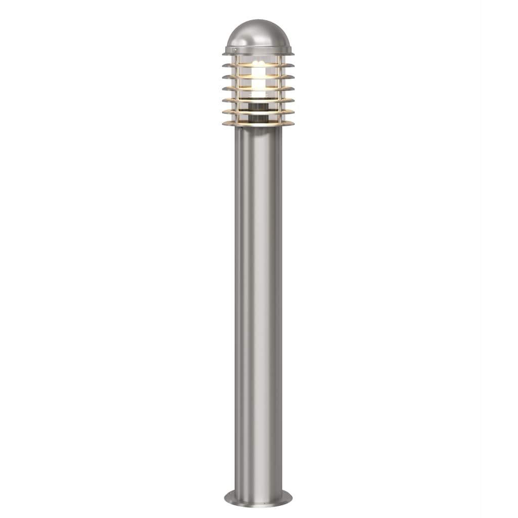 Lampa podłogowa ze stali nierdzewnej. Marka bez marki