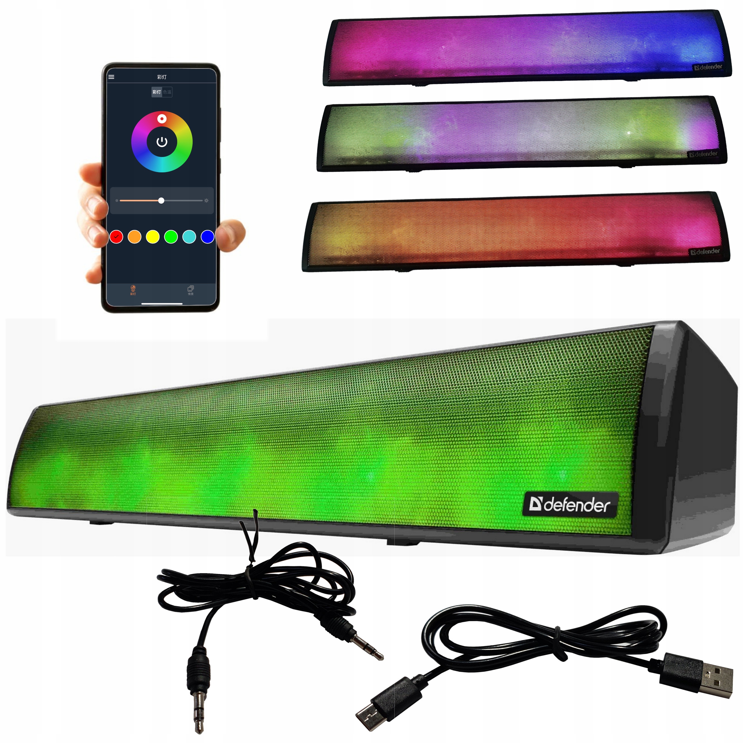 Reproduktor Defender Soundbar Z8 10W Bluetooth Audio Jack Led Aplikace