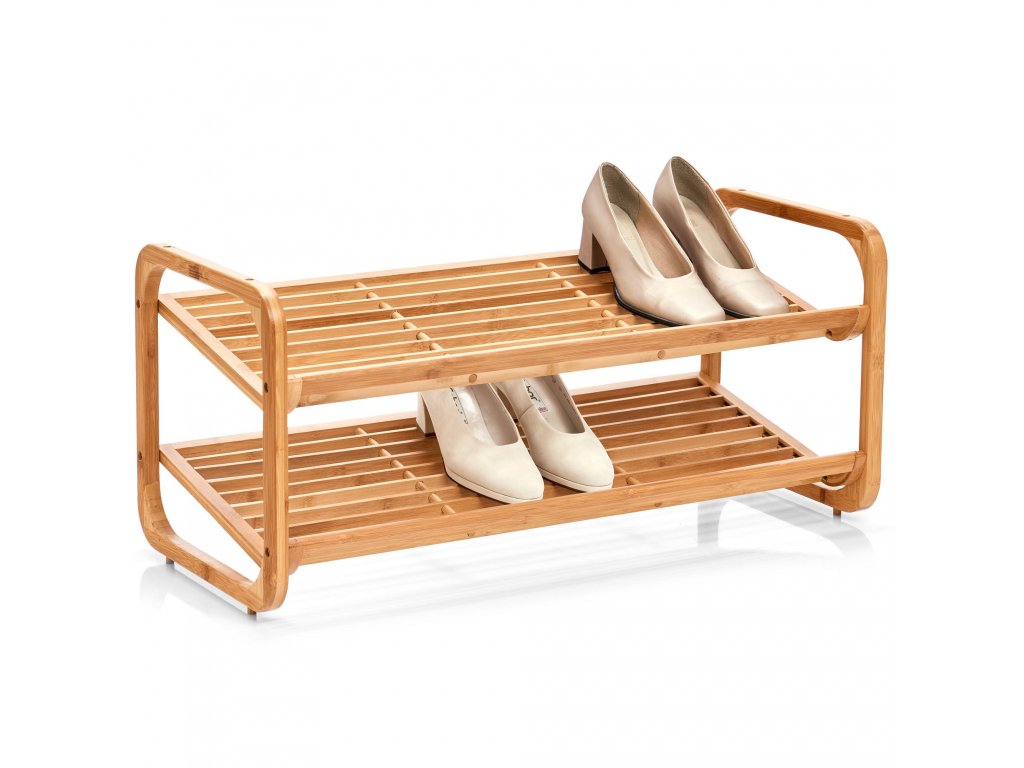 Bambusový stojan na topánky, obuv, 2 úrovne, Zeller