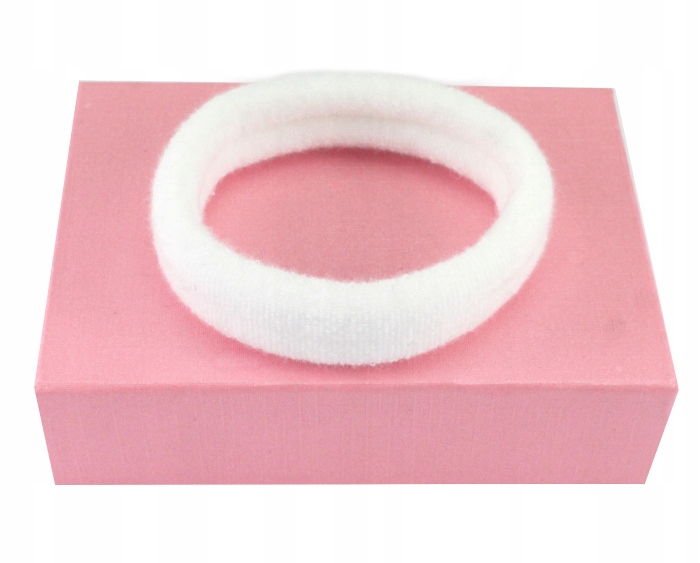 

Gumka Do Włosów Duża Frotka Lycra 7 CM Biała