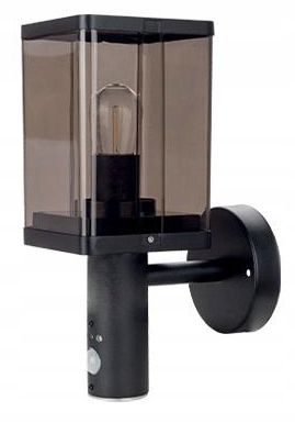 Fasádní Zahradní Venkovní Nástěnná Lampa S Kouřovým Senzorem 1xE27