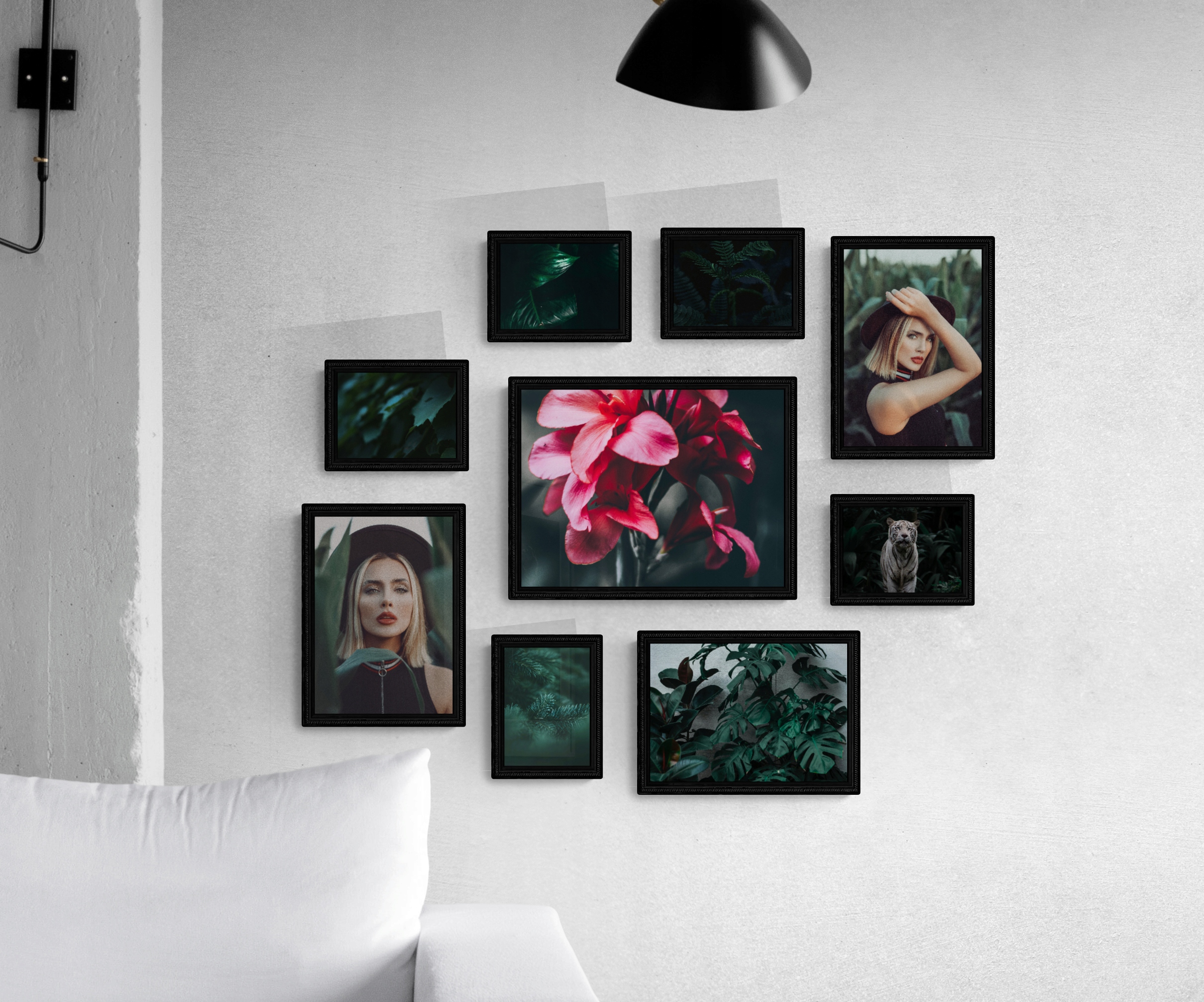 

Zestaw ramek na zdjęcia czarny multirama ramki