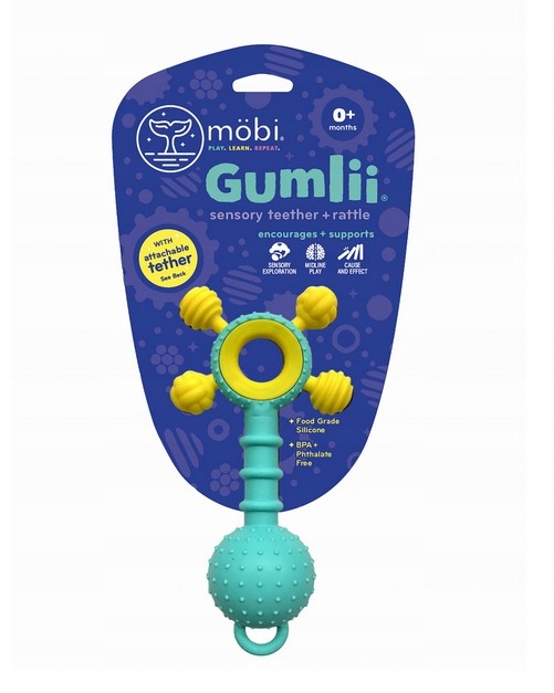 

Mobi Gumlii Gryzak z Grzechotką Miękki Silikonowy