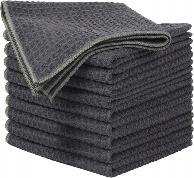 Levně Kuchyňská Utěrka Rychleschnoucí 10x Vaflová Mikrovlákno Na Nádobí 33x33