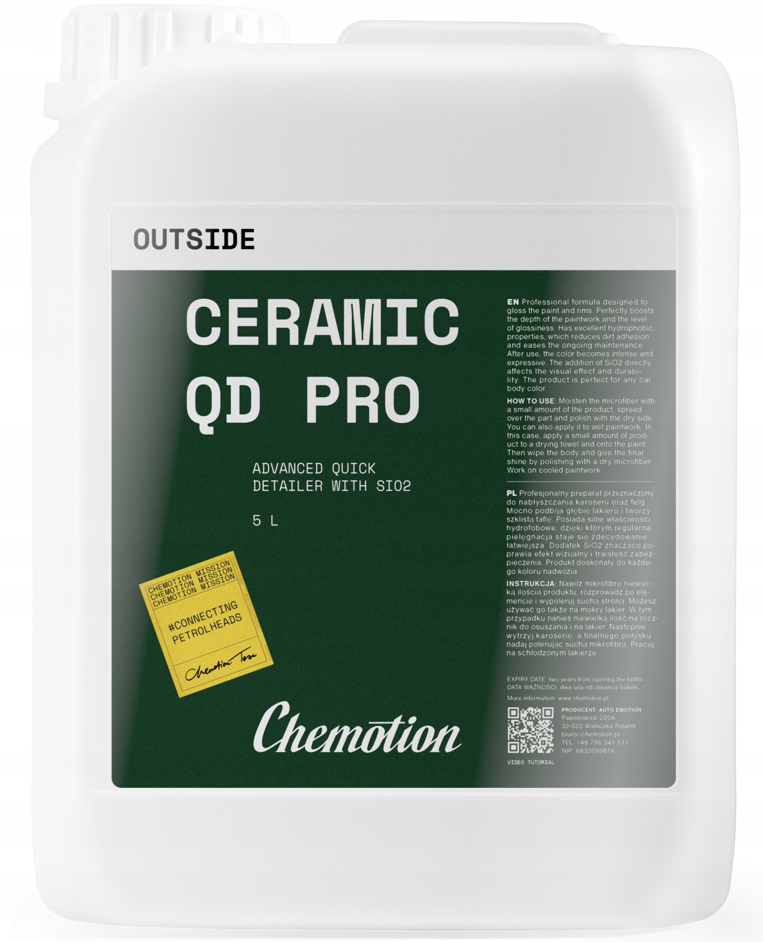 Chemotion Ceramic Qd Pro Quick Detailer S SIO2 Pre Lakovanie Auta 5 L
