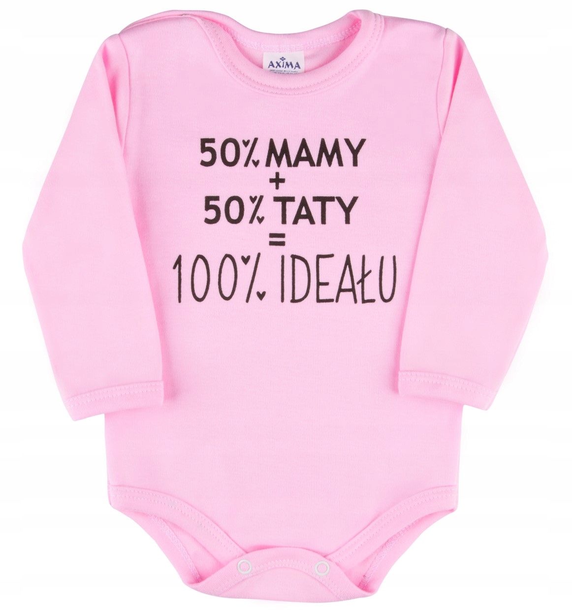 

Body długi rękaw napis 50% Mamy i 50% Taty - r. 86