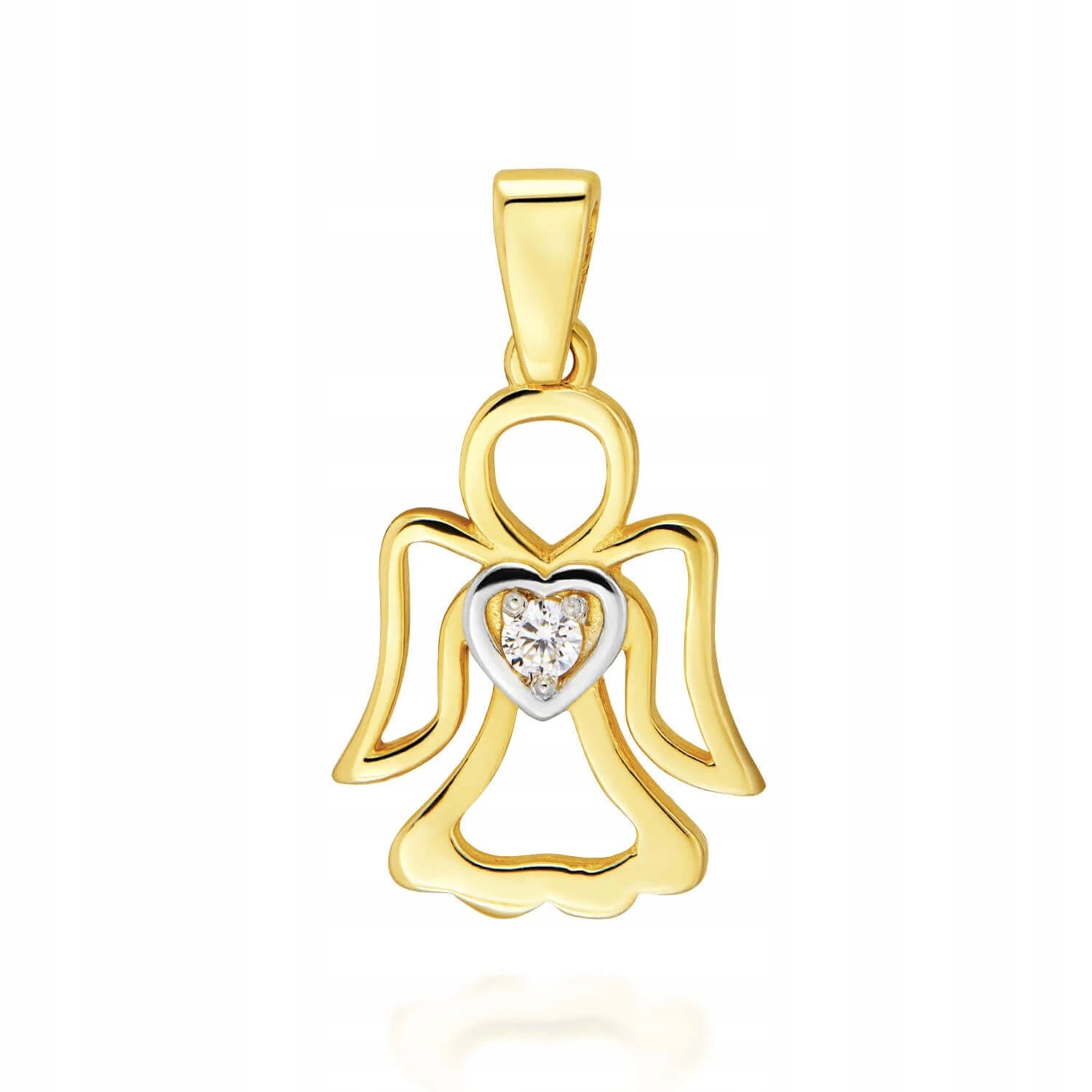 Přívěsek 585 zlatý andílek se zirkonem