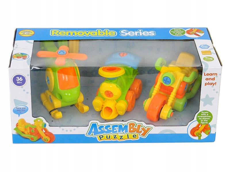 

Zestaw pojazdów do skręcania 3szt