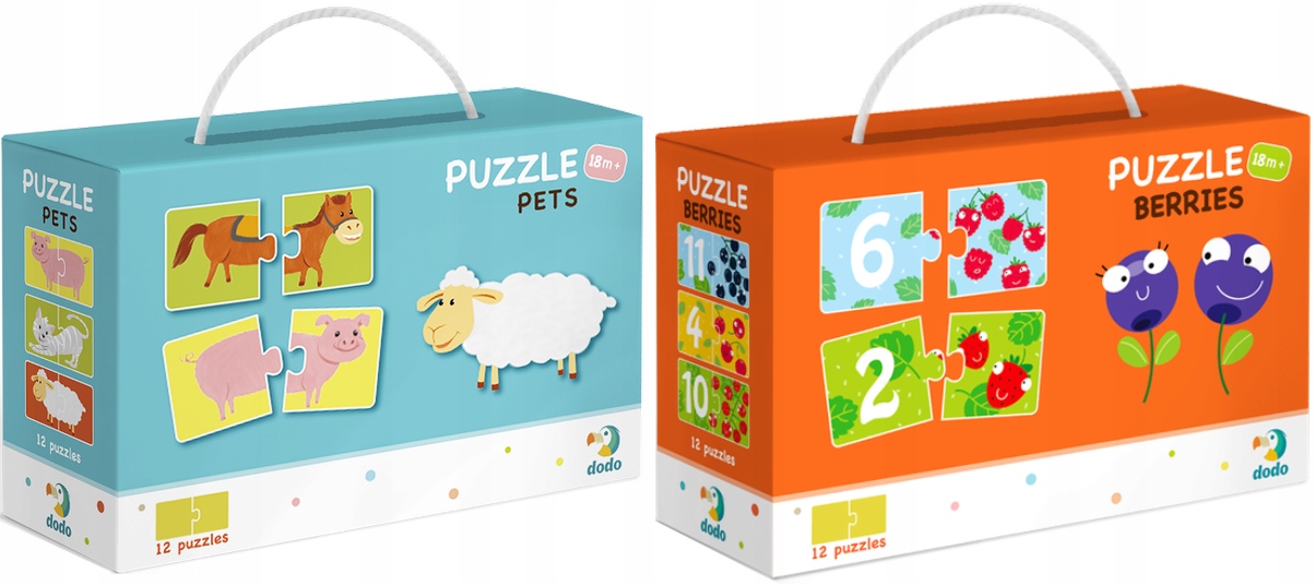 

Dodo Puzzle Zestaw: Jagódki Zwierzęta 2x12 el