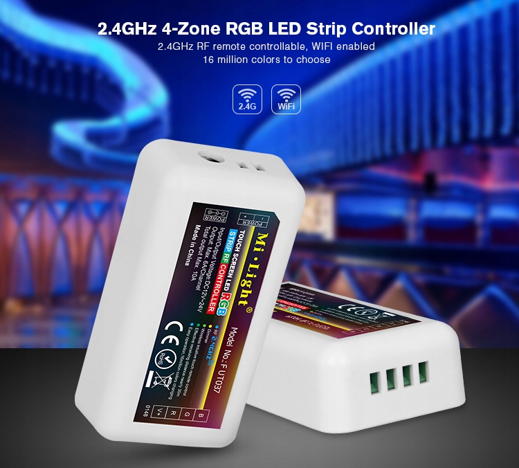 Kontroler RGB Strefowy 216W 12V Milight FUT037 Typ sterownik