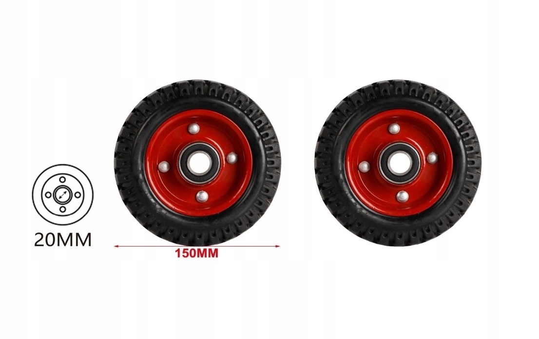 

Koło Kółko Do Wózka Pełne Mocne 150mm 160kg fi 20