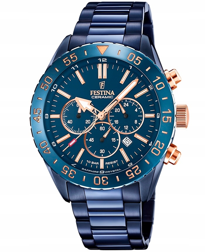 Pánské Hodinky Festina Ceramic Chrono F20576/1 44,00 mm 10ATM