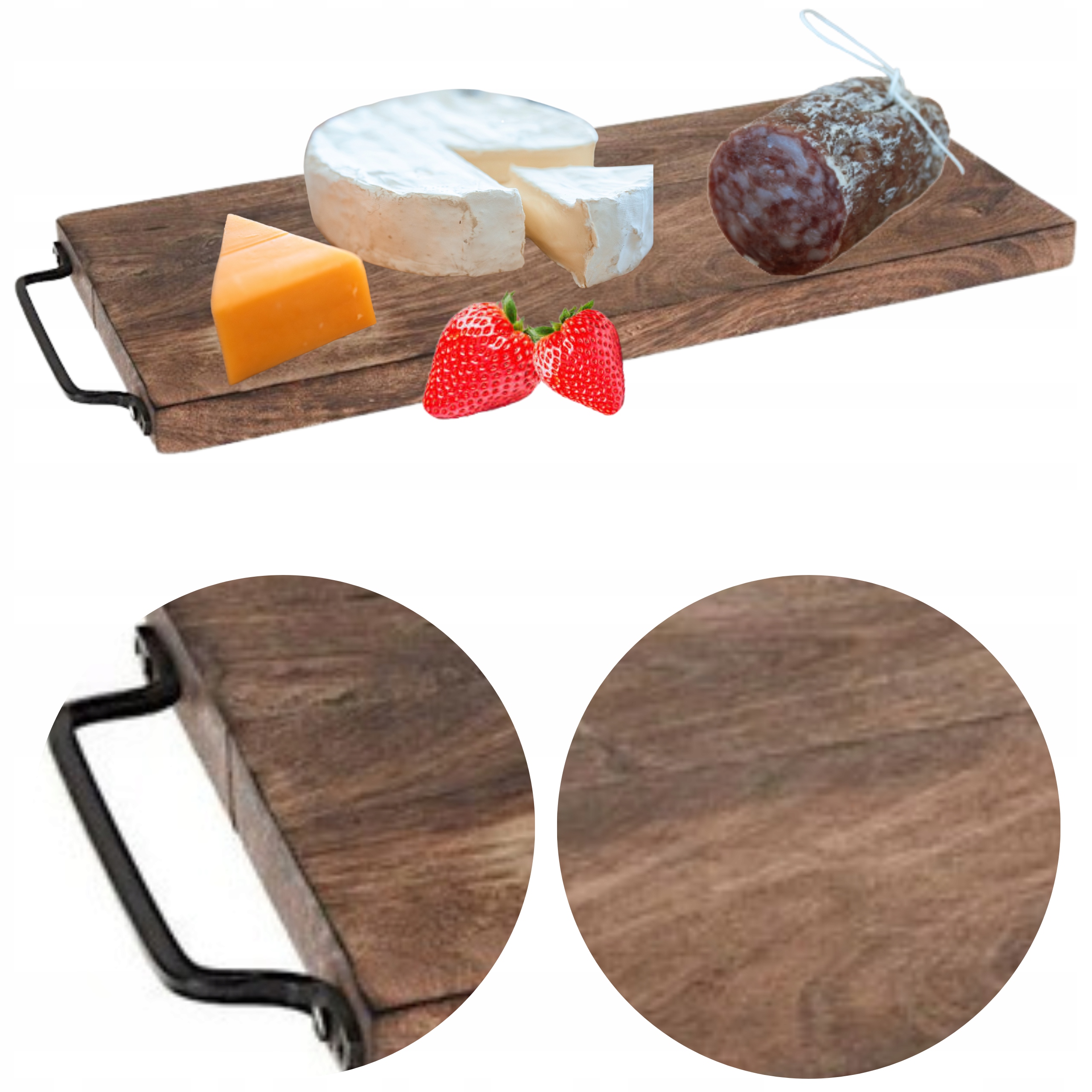 

Deska Kuchenna Do Krojenia Drewniana Długa uchwyt