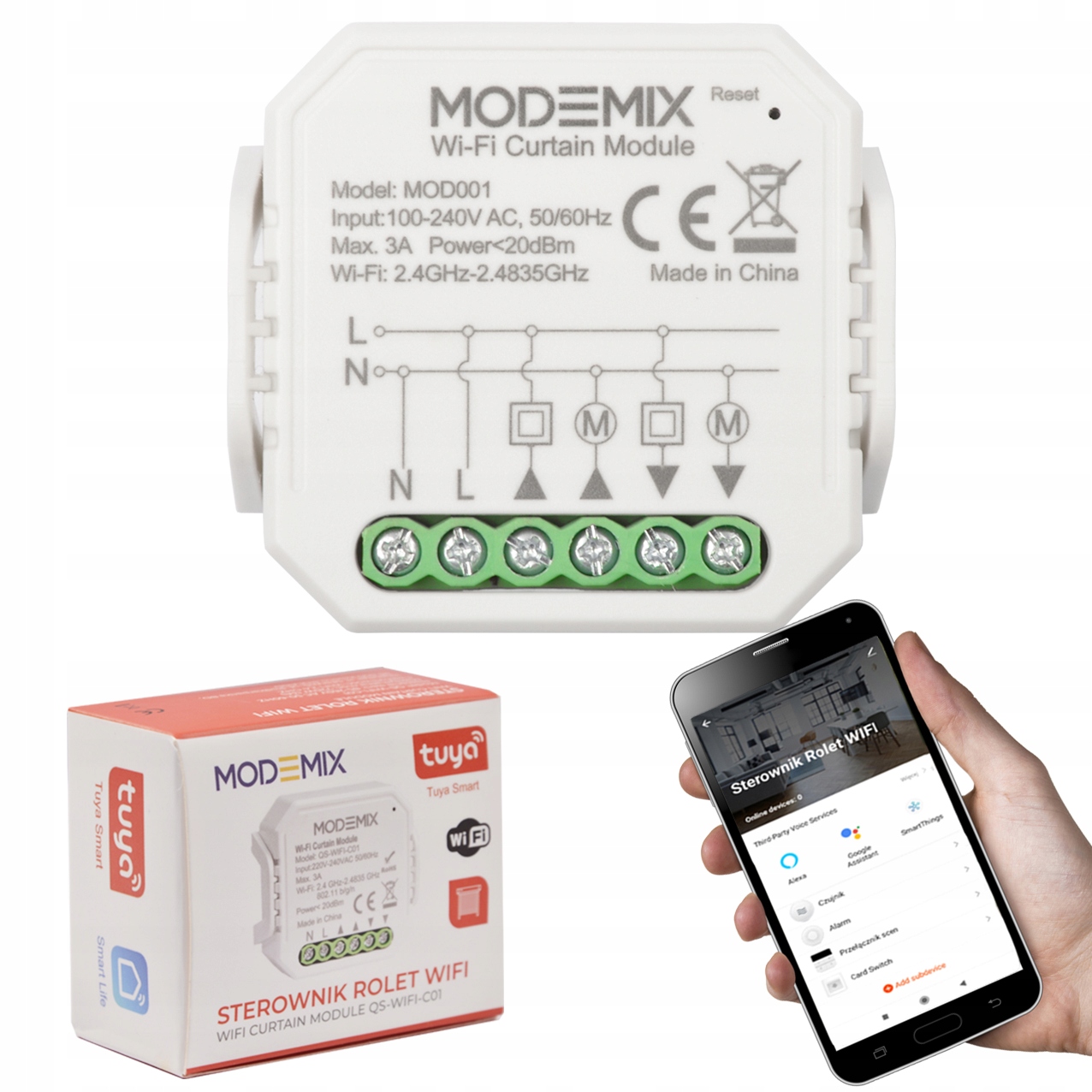 

Sterownik Rolet Wifi Tuya Smart Home Dopuszkowy