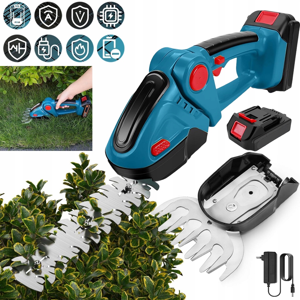 Nożyce Akumulatorowe Elektryczne Trawy Krzewów 24V Akumulator 15000RPM