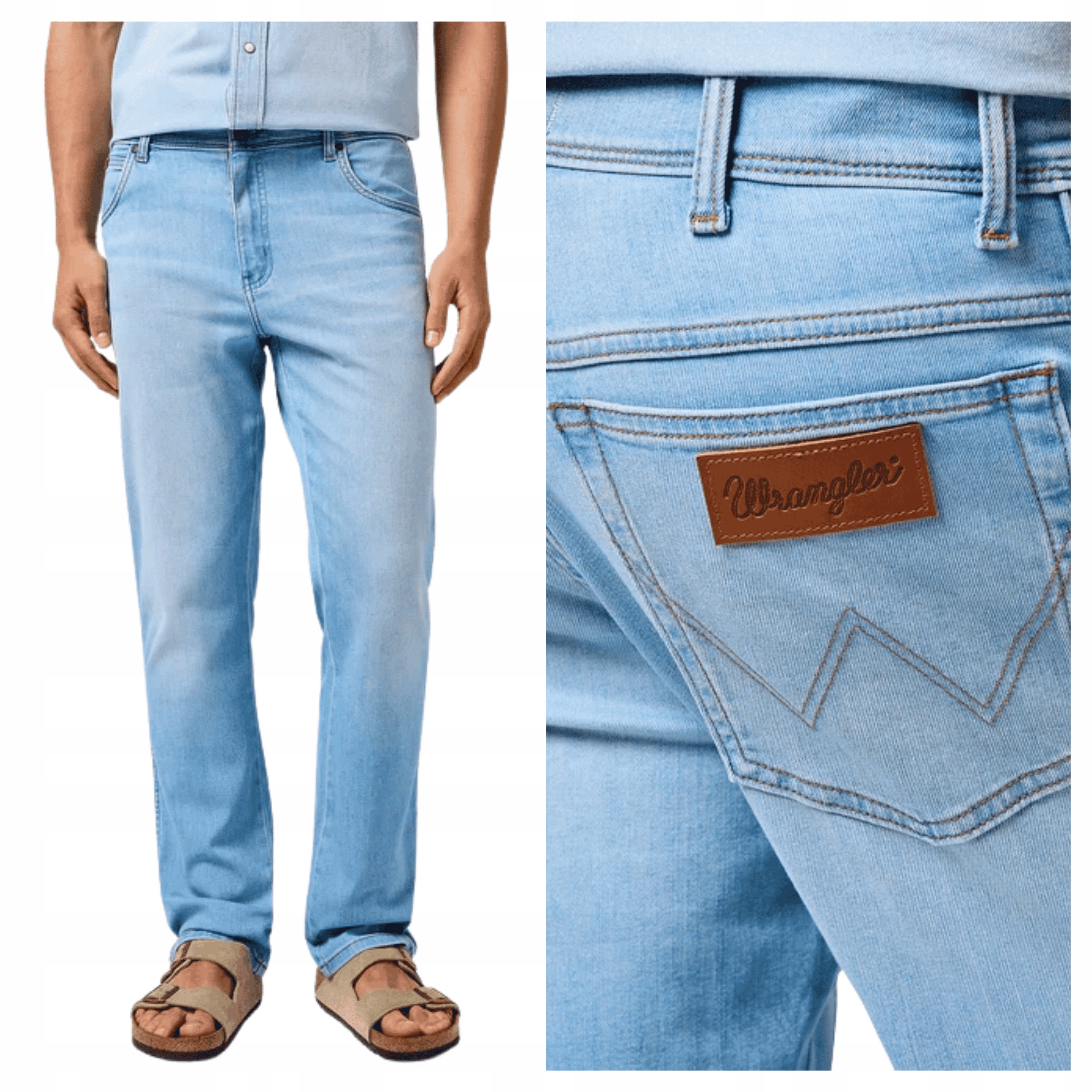 Pánské kalhoty Wrangler Texas Cool Jeansové Regular Fit Modré W38 L32