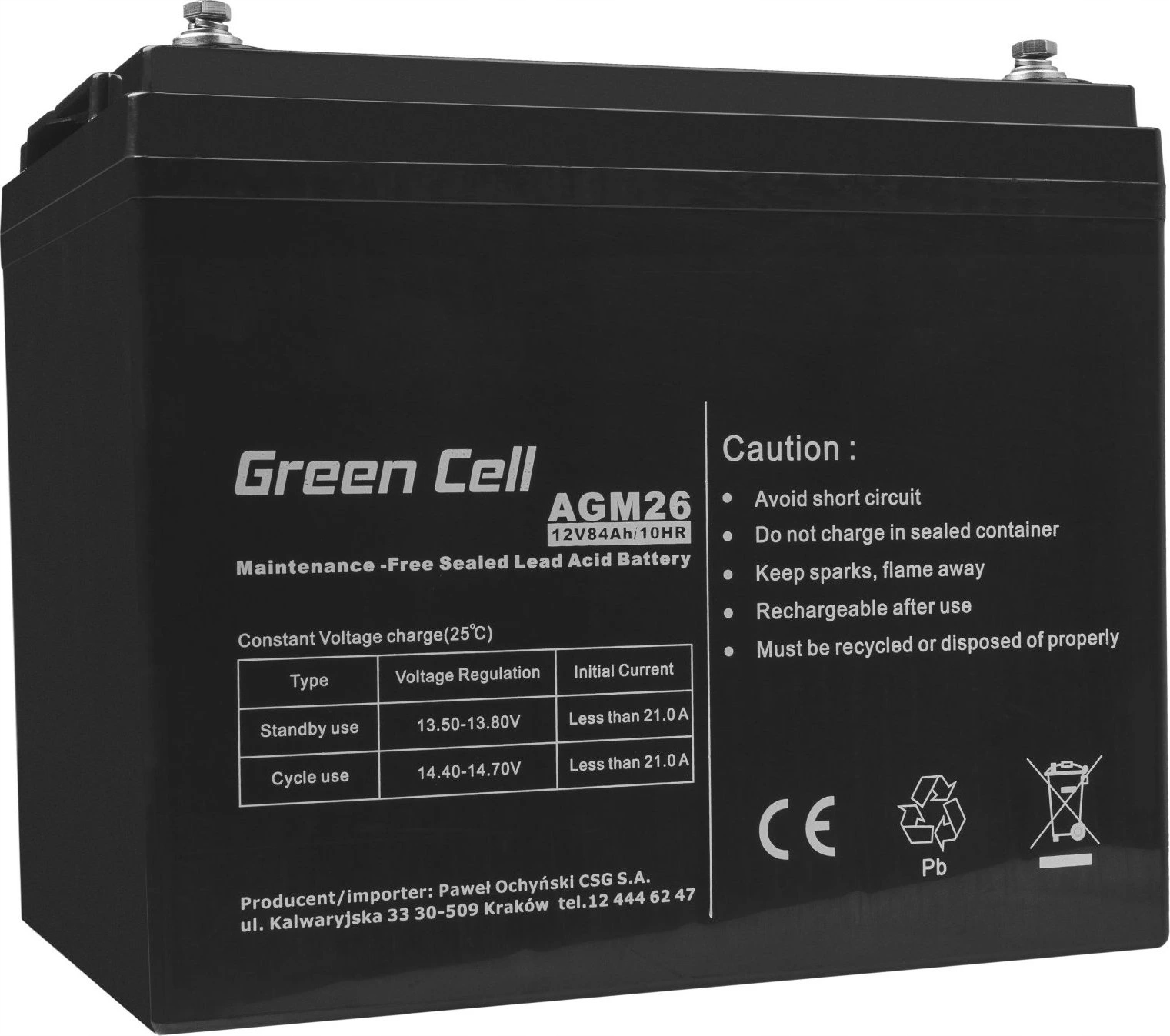 Batéria Agm Vrla Green Cell 12V 84Ah