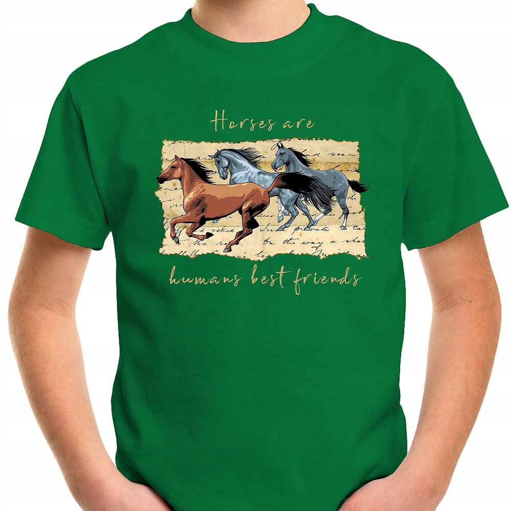 T-SHIRT KOSZULKA DLA DZIECKA KONIE 140 SUPER JAKOŚĆ