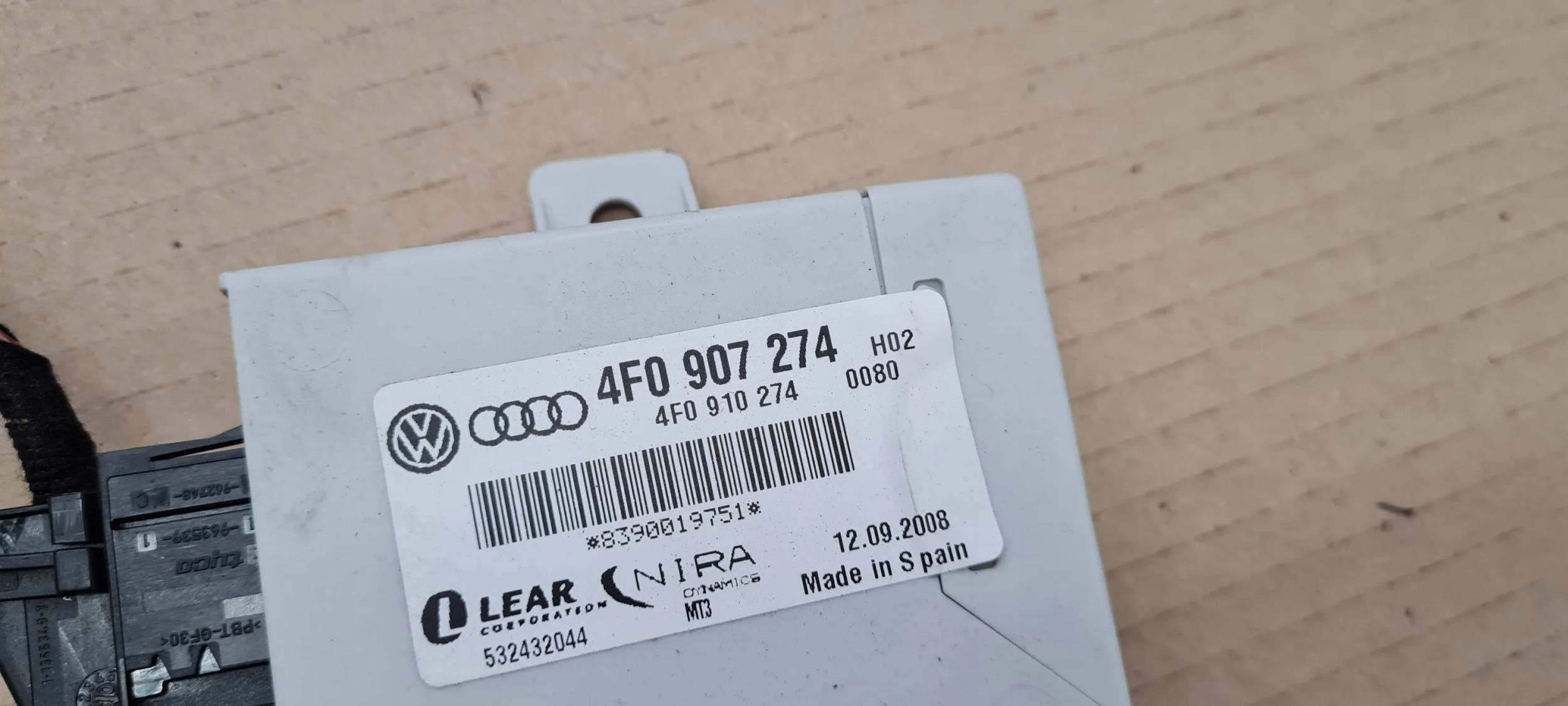 A6 C6 LIFT modulo Centralina pressione pneumatici, gomme 4F0907274