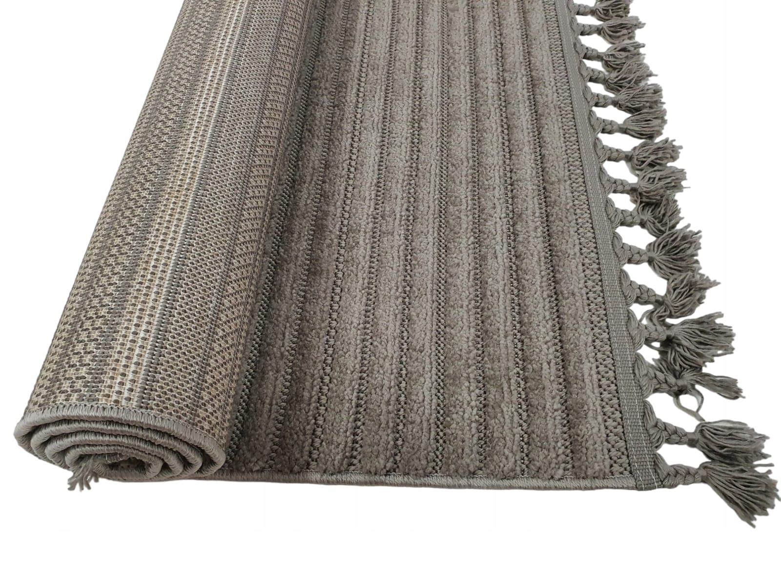 Dywan Decora 3D frędzle 160x230 Boho loft beżowy