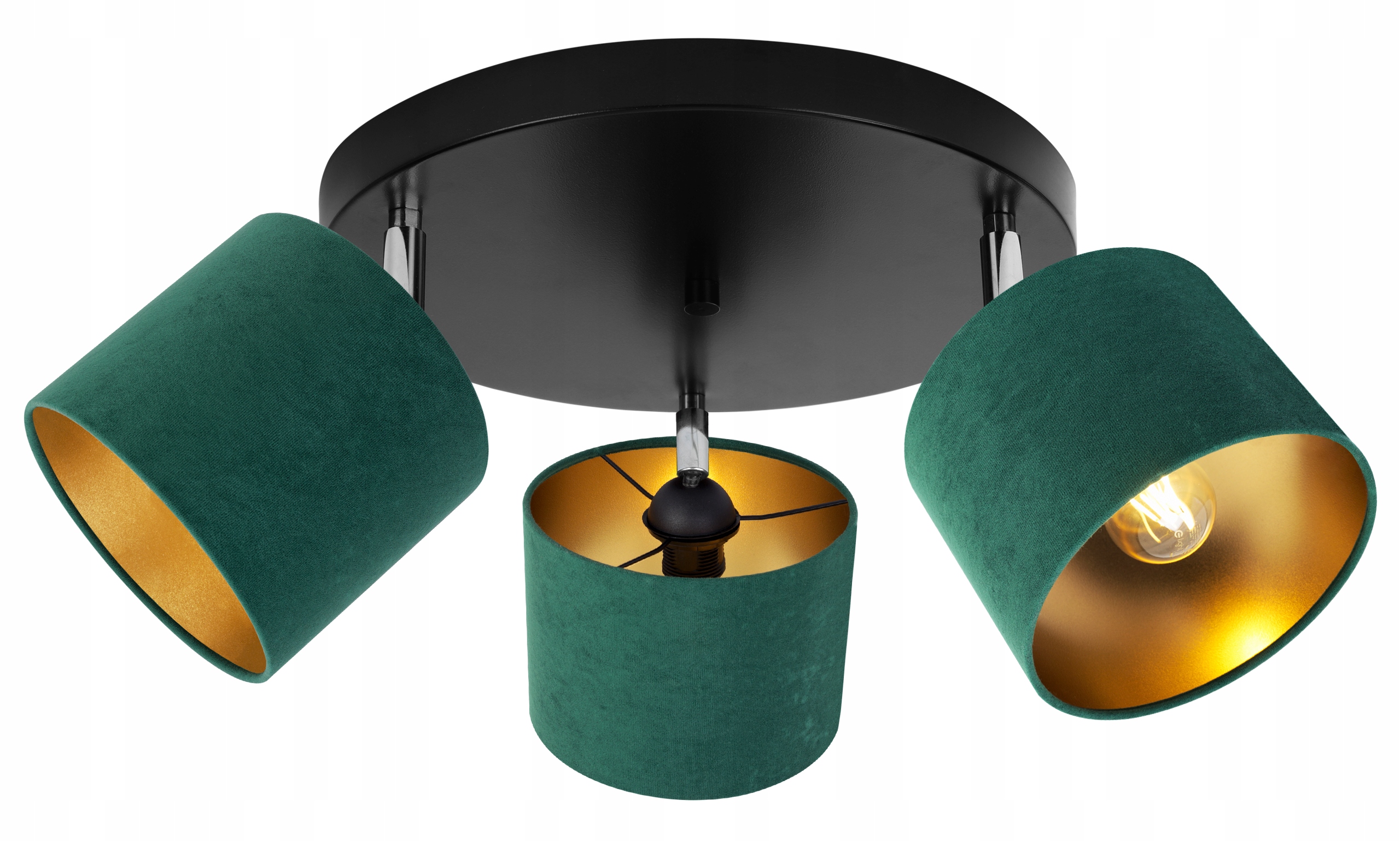 Závesná Stropná Lampa Luster Stropné Svietidlo Zlatý Velúr