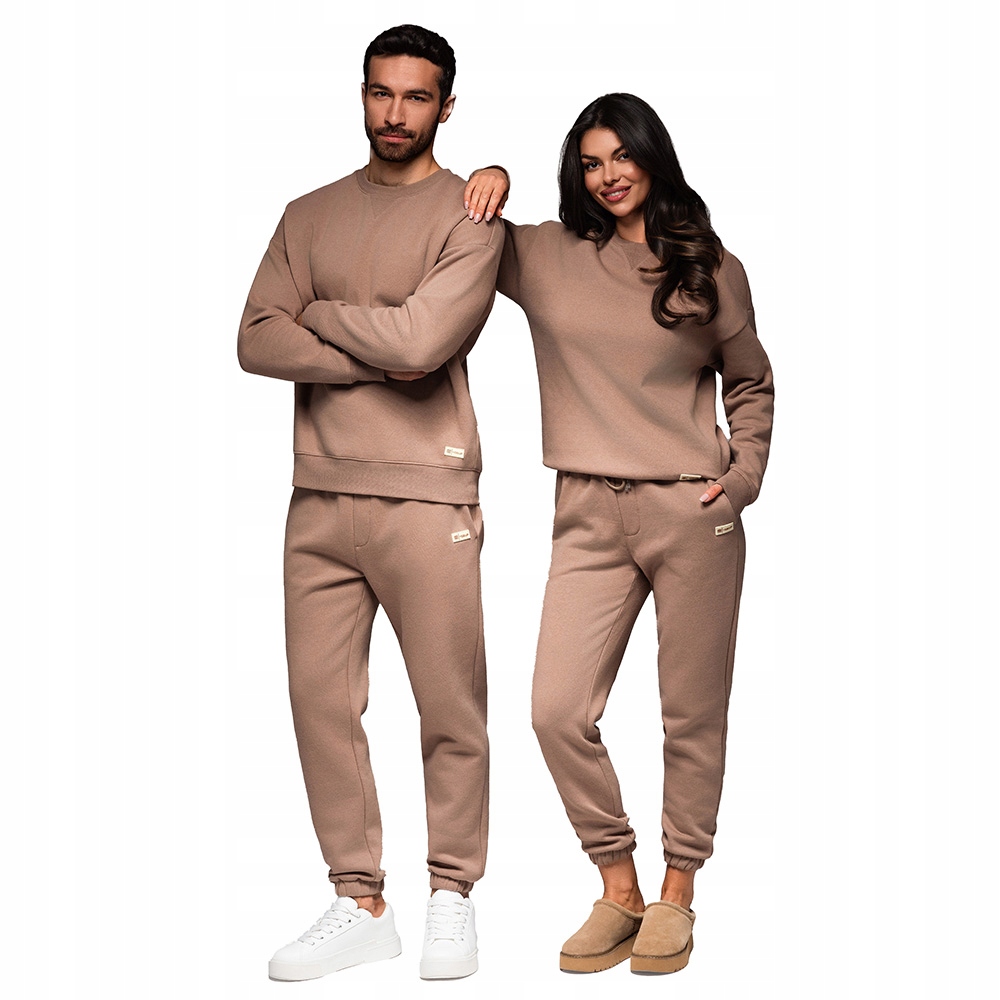 Tepláková souprava unisex athleisure kalhoty a mikina hnědá Z109 V16 r Xs/s