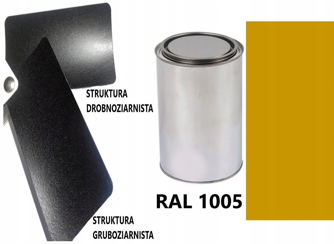 STRUKTURA GRUBOZIARNISTA RAL 1005 PÓŁMAT DO PLASTIKU METALU AKRYL 1L