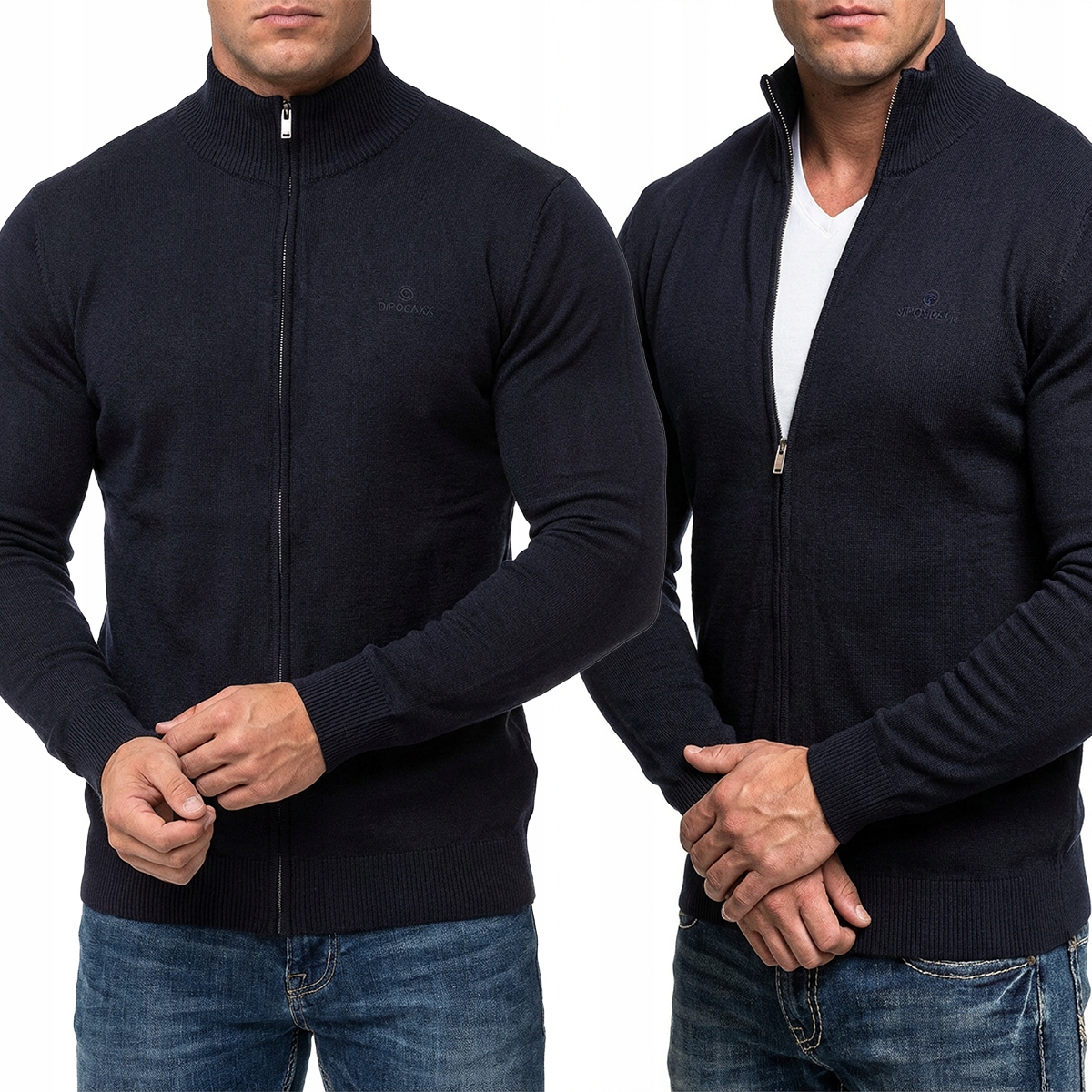 Pánský propínací svetr Rolák Cipo Baxx Cardigan Casual