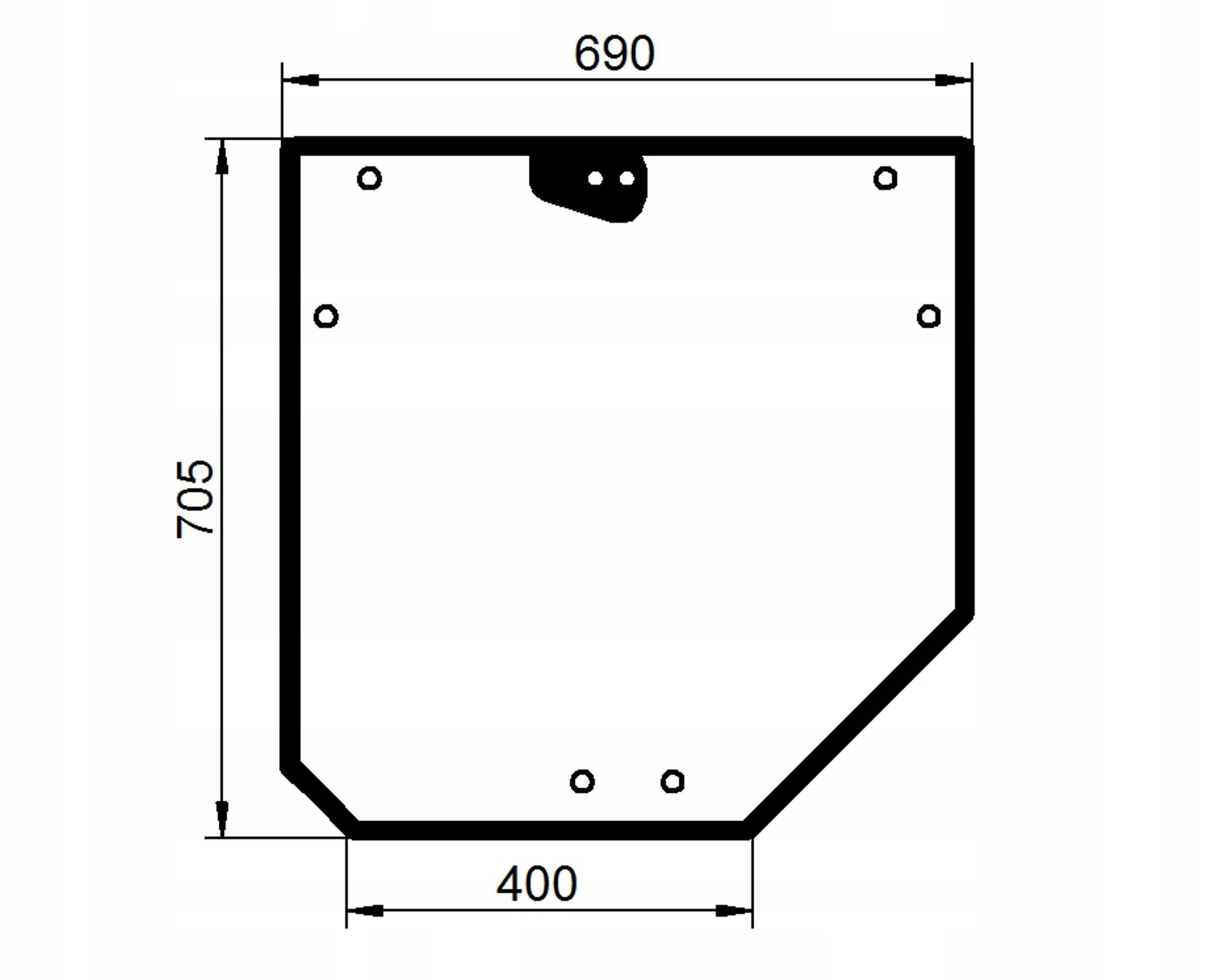 sklo Deutz-Fahr, Lamborghini, Mf, Same zadní