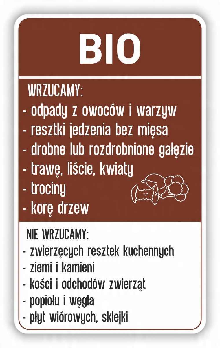 

Naklejka Na Kosz kontener Bio segregacja 50cm