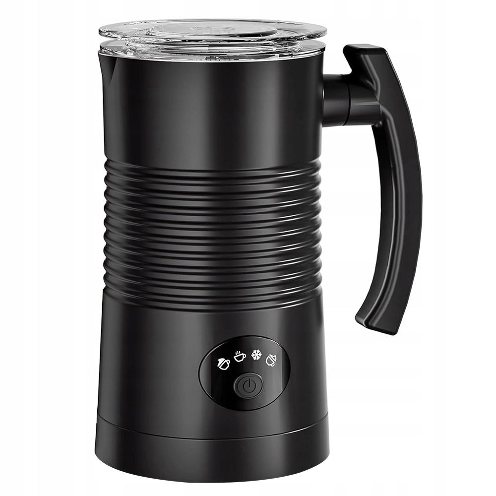 Automatický napěňovač mléka 4v1 Černý ohřívač pro Latte Cappuccino