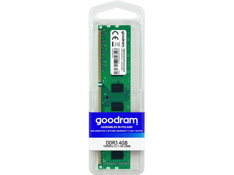 Pamięć Ram Goodram 4GB 1600MHz DDR3 DIMM GR1600D364L11S/4G