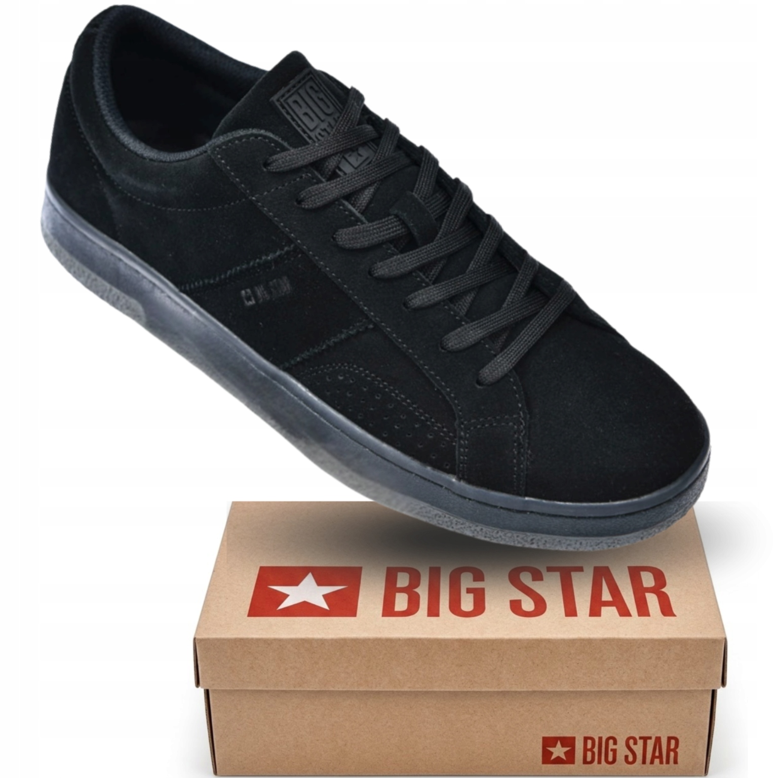 Pánské boty Big Star RR174352 černé klasické semišové tenisky