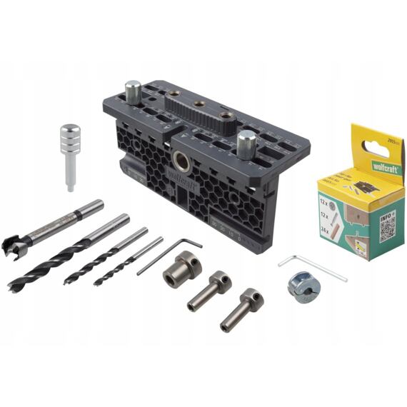 Wolfcraft prípravok na montáž excentrických nábytkových spojok, 080-4665000
