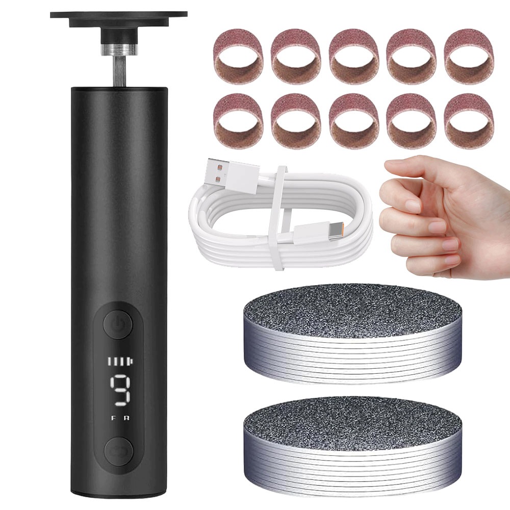 Bruska Na Nohy 9 rychlostních stupňů LCD Usb-c 1200 mAh 10 kotoučů 80/120 Dom Eko 5V