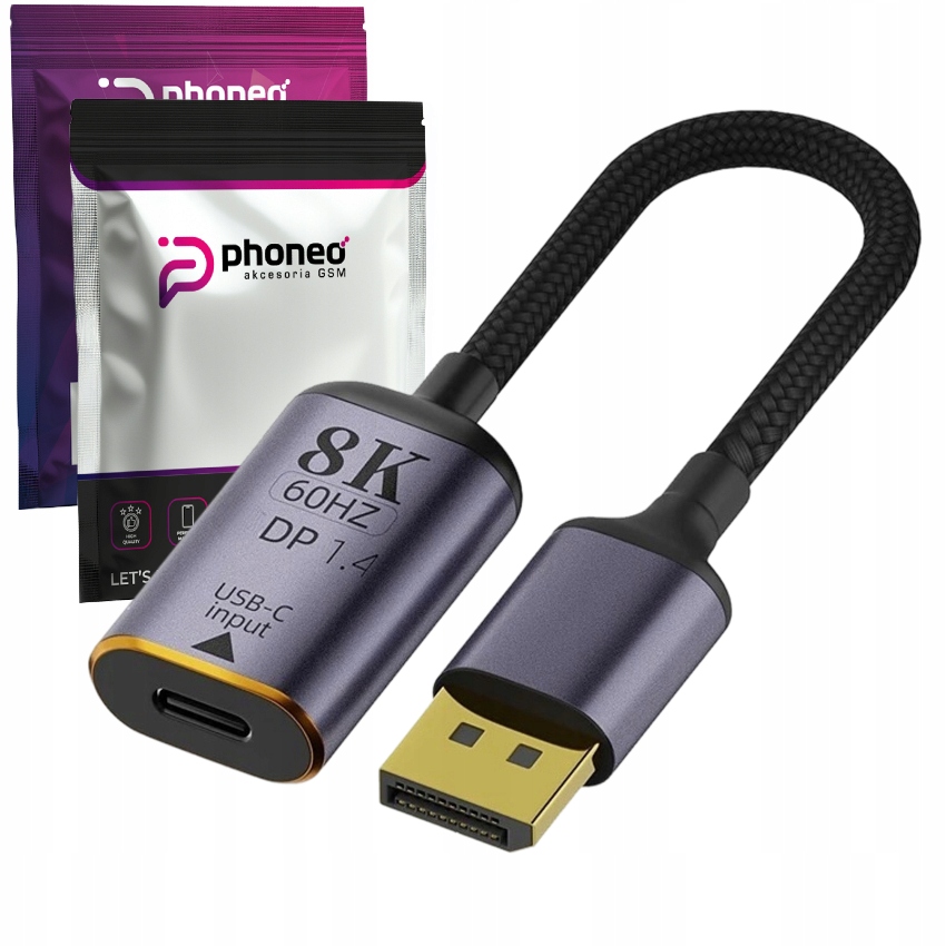Adaptérový Kabel Phoneo Displayport Dp Pro Usb-c 1.4 8K 60HZ