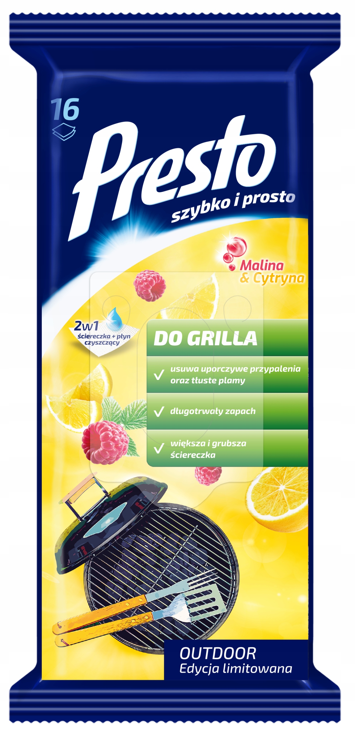 

Ściereczki Presto do czyszczenia grilla 16 szt.