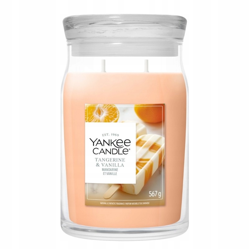 Yankee Candle Tangerine & Vanilla – velká vonná svíčka 567 g
