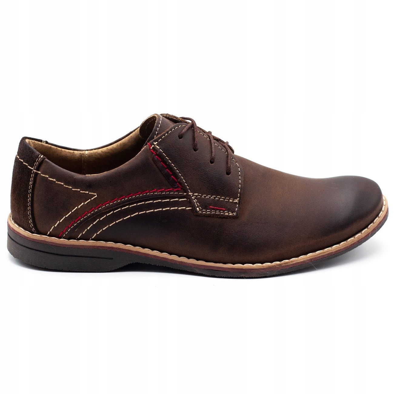 

Brązowe Skóra naturalna Buty Olivier r.45