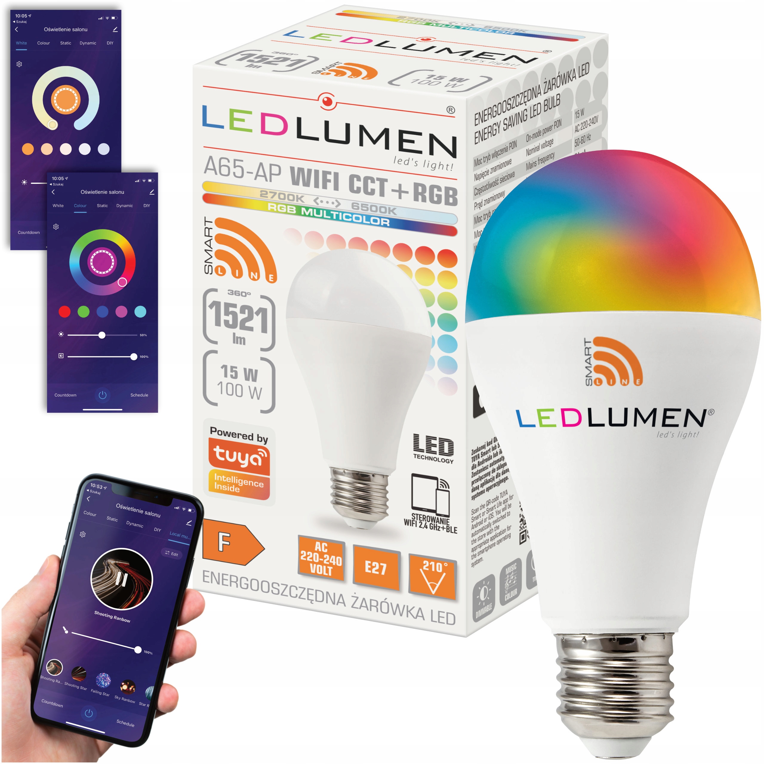 Firefly Smart Solutions LED Bulb 15W (RGB + CCT + DIMMING)