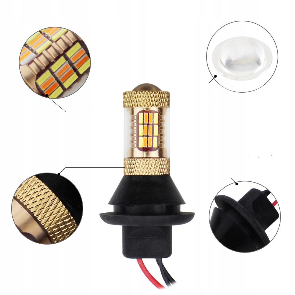 2w1 DZIENNE KIERUNKOWSKAZY LED PY21W ZESTAW Waga produktu z opakowaniem jednostkowym 1 kg