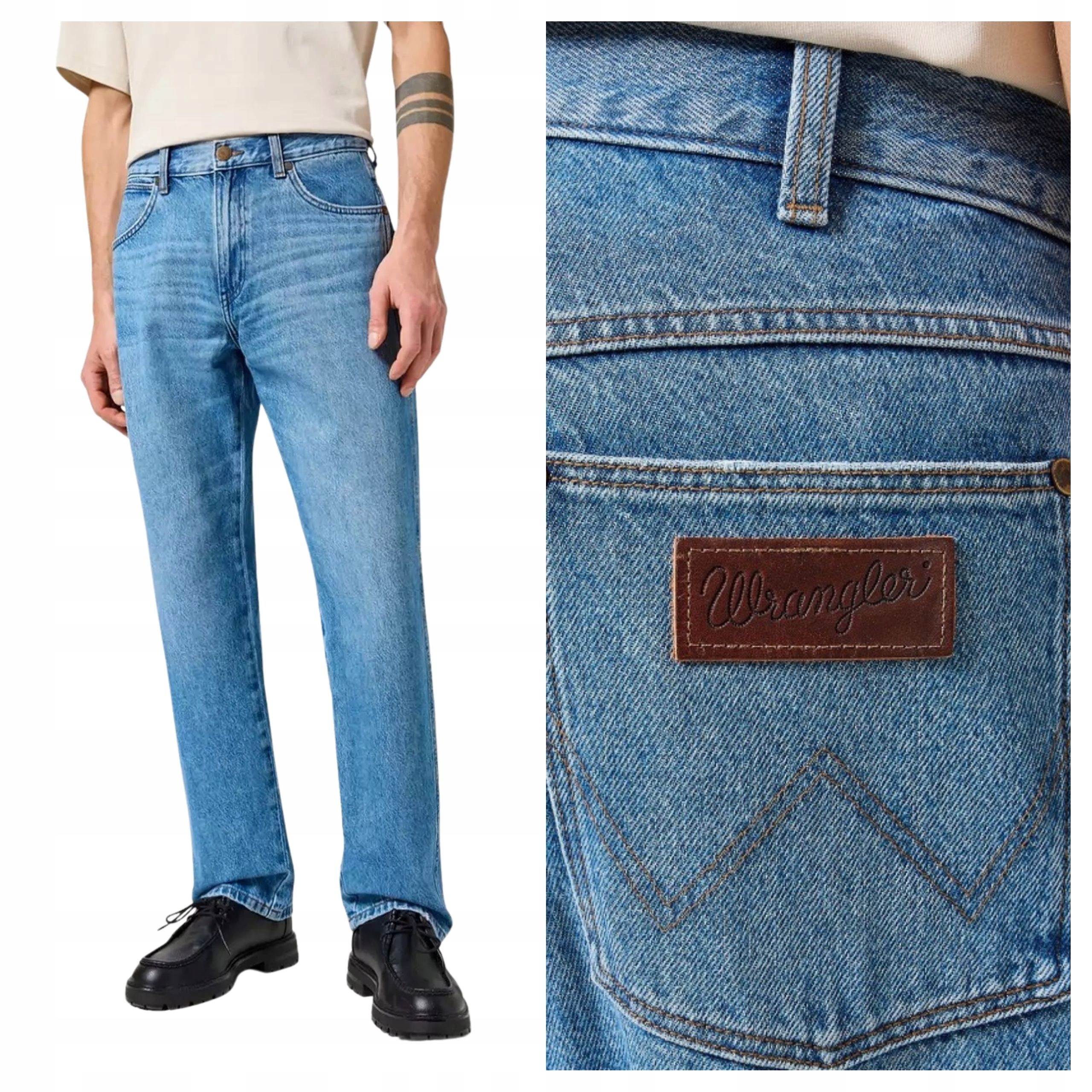 Pánské kalhoty Wrangler Frontier Regular Fit Jungle Jasper Jeans W34 L34