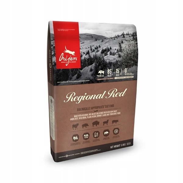 Levně Orijen Regional Red Cat krmivo pro kočky mix červených mas 5,4 kg