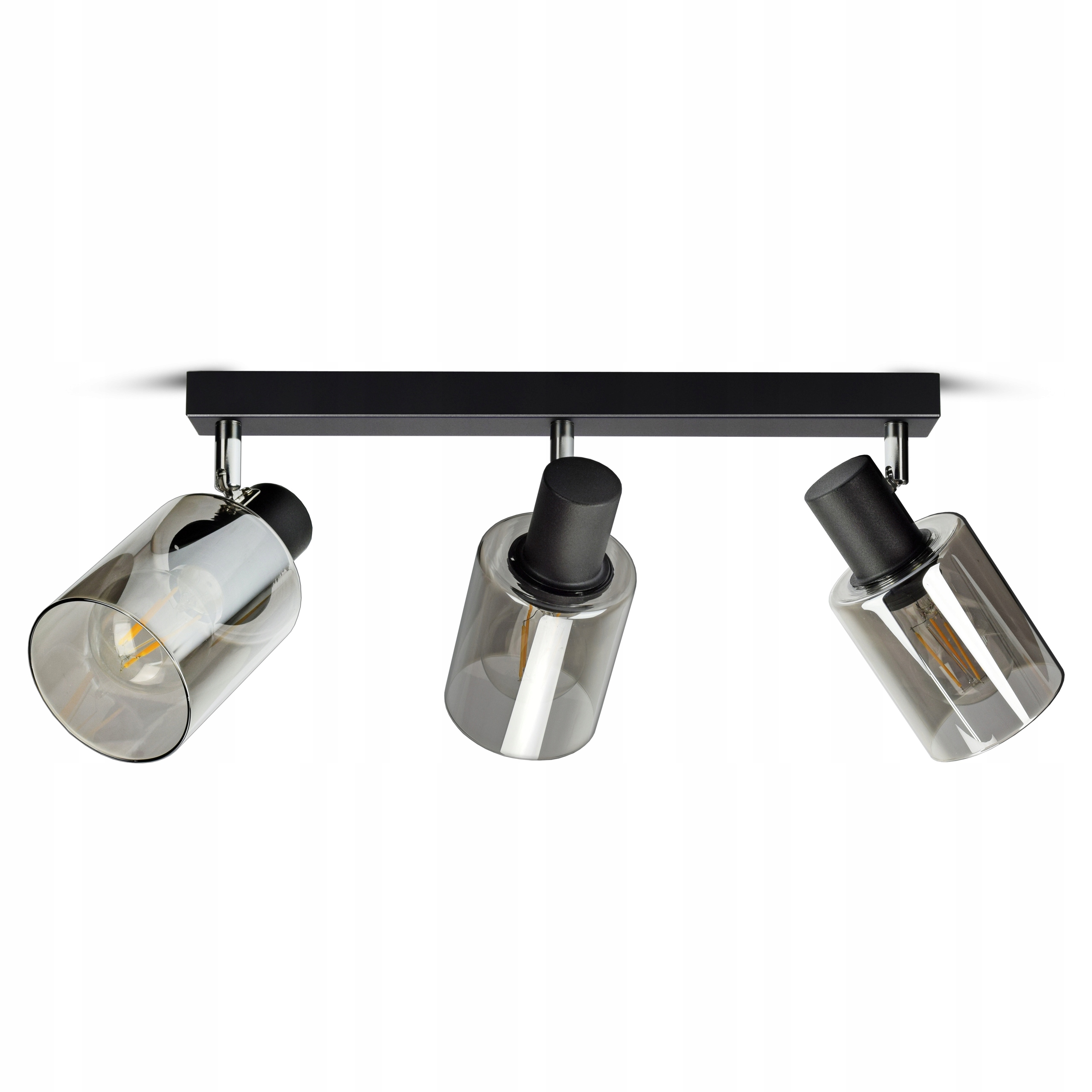 Lampa Wisząca Sufitowa Żyrandol Czarna Szklana Glass Tube 535-BG3 Led E27