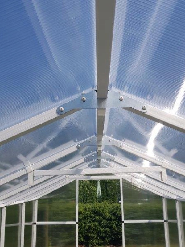 SZKLARNIA Z POLIWĘGLANU 8,5 m 210x405 MOCNA POLSKA STAL PVC Szerokość 2.1 m